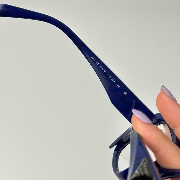 Prada Blue Rectangular Glasses with Bold Frame - Picture 7 of 13
